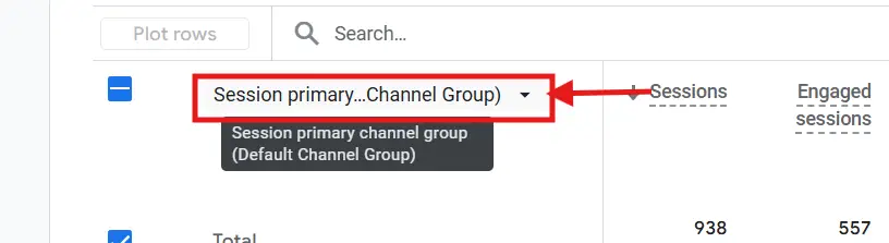 change 'Session Primary Channel Group'