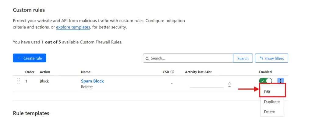 edit your existing rules, adding any newly identified malicious domains that may be contributing to unwanted traffic