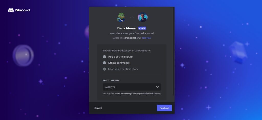 Adding a Discord bot to your server