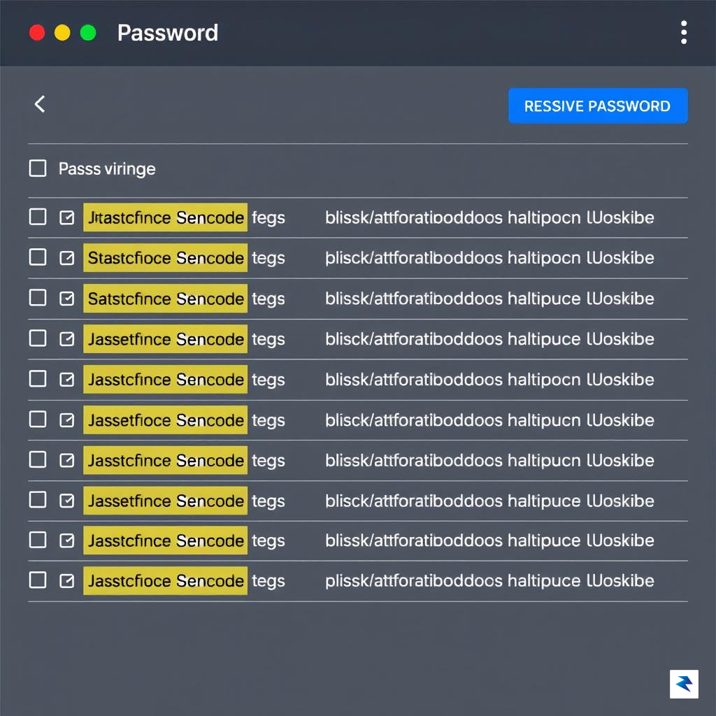 A user interface of a password manager application displaying a…