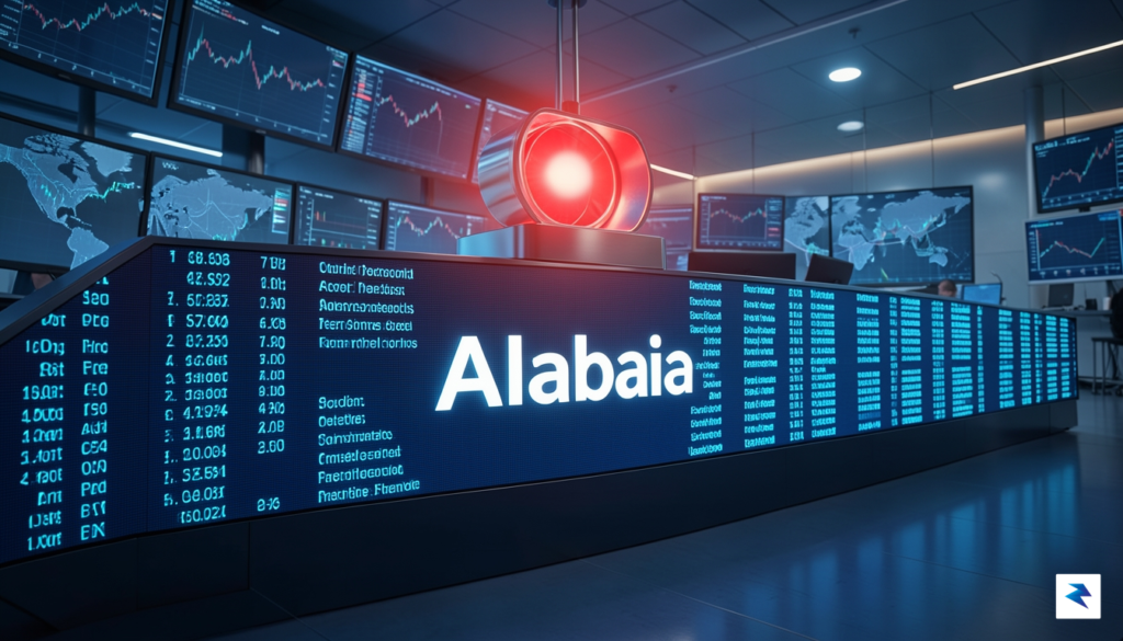 A digital illustration showing a complex global stock market ticker&hellip;
