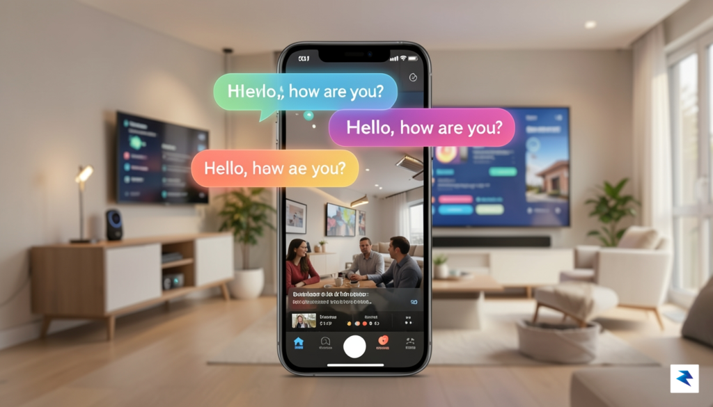 A conceptual digital interface showing a smartphone screen with live,&hellip;