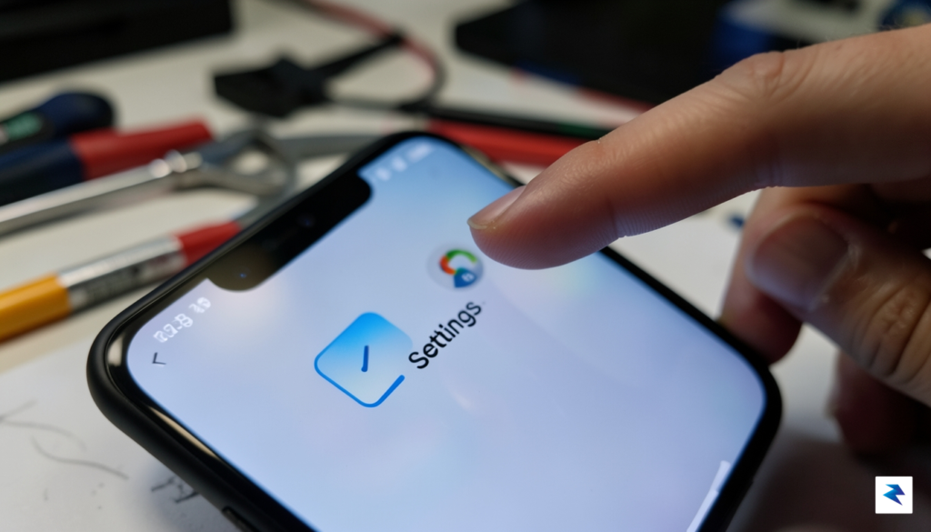 A close-up shot of a Google Pixel smartphone screen with&hellip;