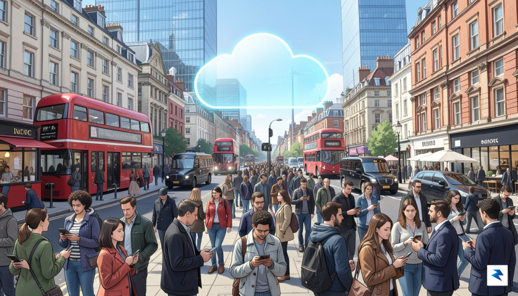 A wide-angle digital illustration showing a diverse crowd of people&hellip;