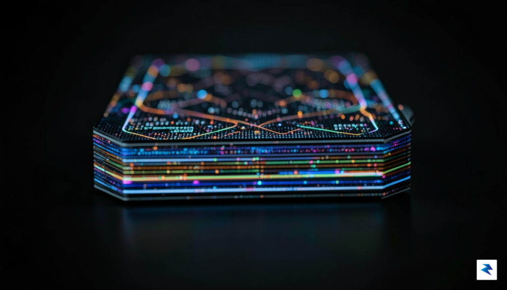 A high-end, macro-lens photograph showing the intricate, multi-layered structure of&hellip;