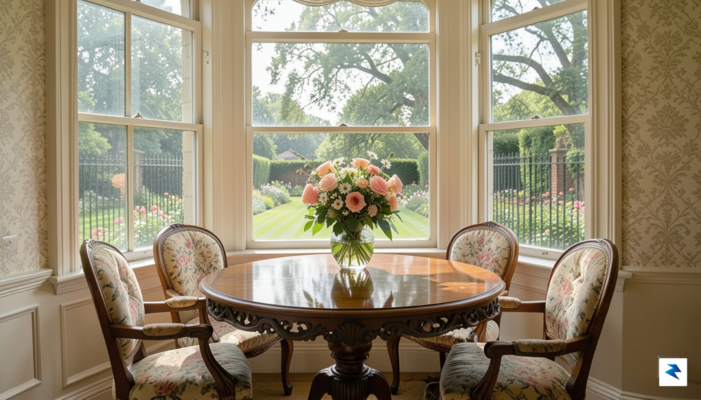 A cozy, sunlit breakfast nook inside a meticulously restored Victorian-era&hellip;