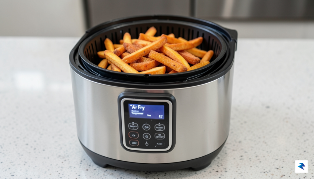 A high-resolution, close-up shot of a Ninja Crispi air fryer&hellip;