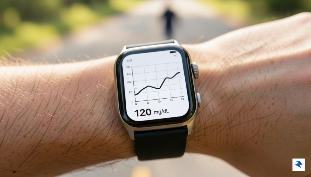 A close-up shot of an Apple Watch display showing a&hellip;