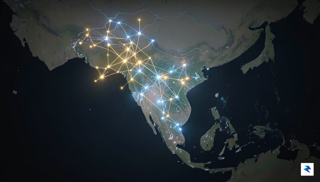 A sleek, futuristic digital representation of a neural network glowing&hellip;