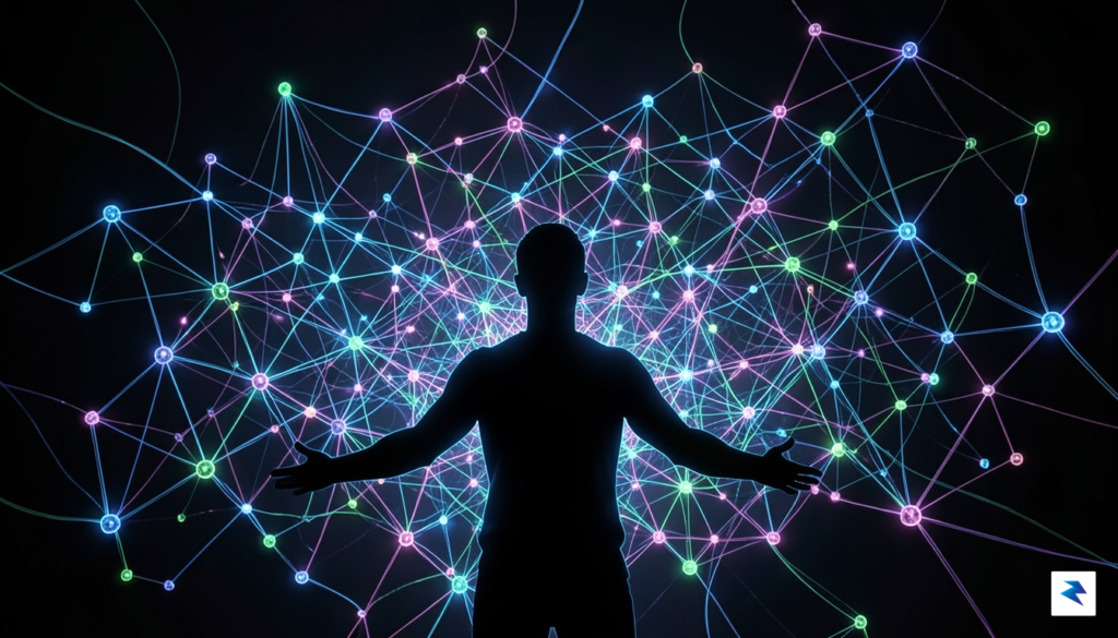 A conceptual digital illustration showing a silhouette of a person&hellip;