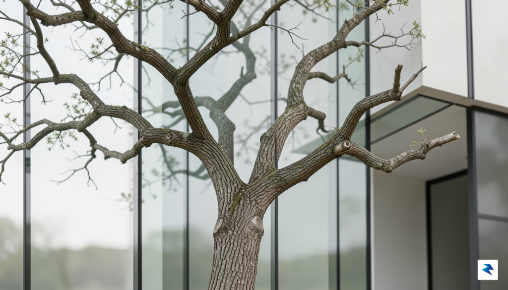 A conceptual, minimalist photo of a weathered oak tree growing&hellip;