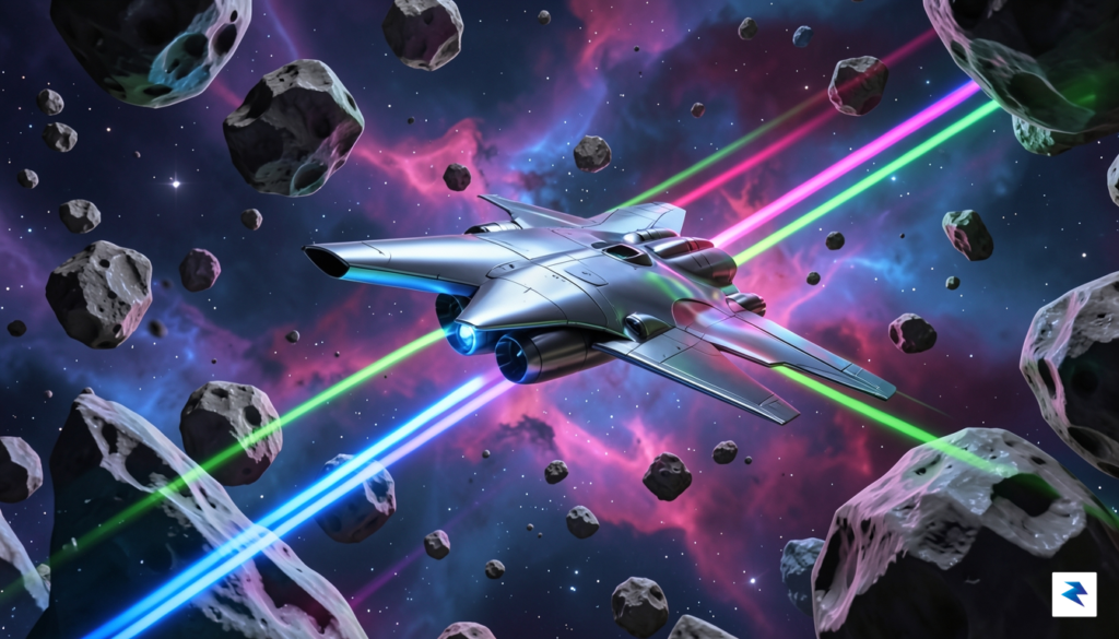A vibrant, high-fidelity digital art piece showing a sleek, futuristic&hellip;