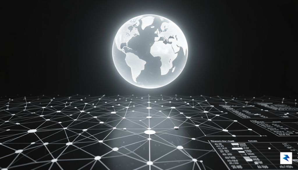 A conceptual digital illustration showing a glowing, translucent globe floating&hellip;