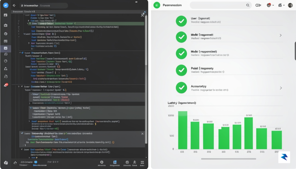 A technical dashboard showing a split-screen view: on the left,&hellip;