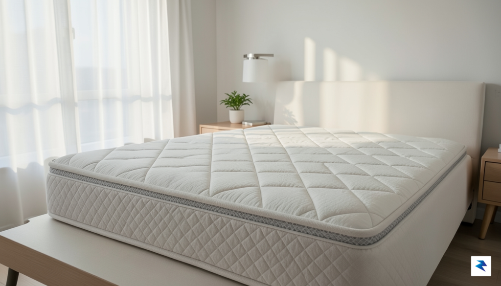 A high-resolution, close-up shot of the Helix Midnight Luxe mattress&hellip;