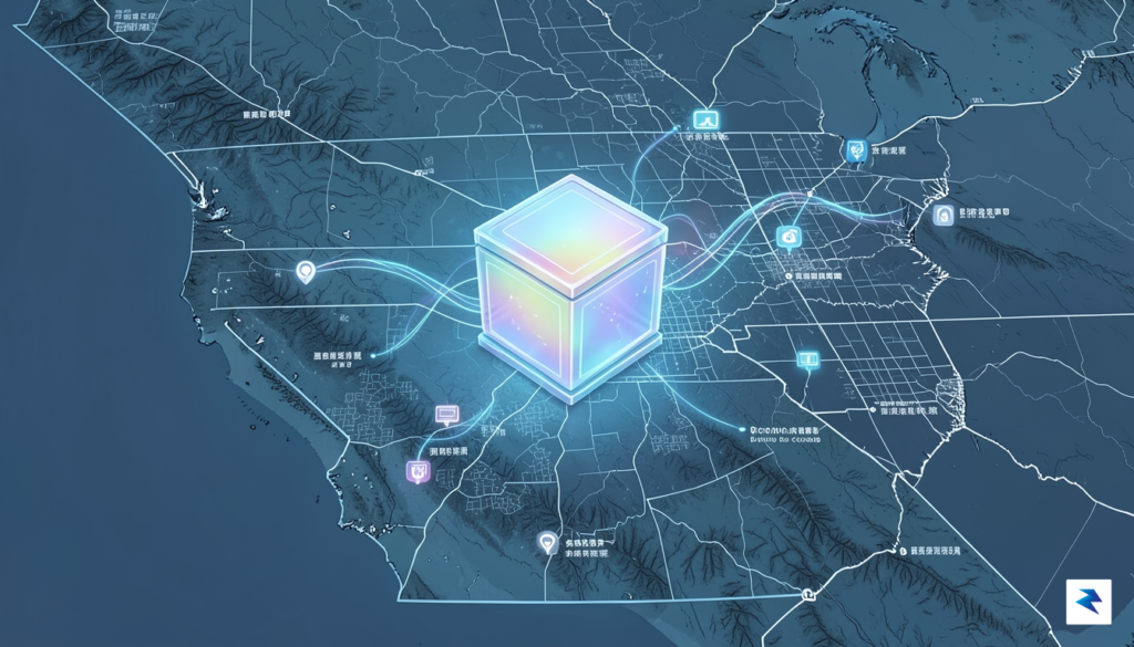 A conceptual digital illustration showing a glowing, secure data vault&hellip;