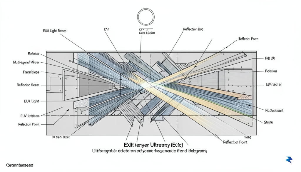A cross-sectional technical diagram showing the complex mirror system inside&hellip;