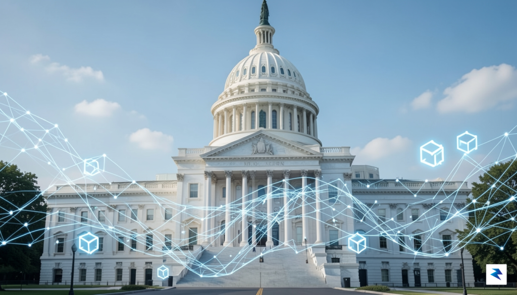A wide-angle digital illustration showing a clean, modern Capitol building&hellip;