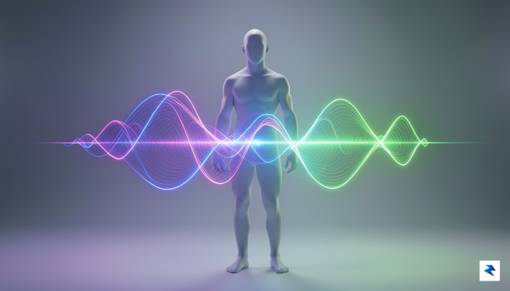 A conceptual digital art piece showing a vibrant, glowing sound&hellip;