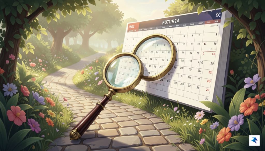 A digital illustration showing a path leading toward a future&hellip;