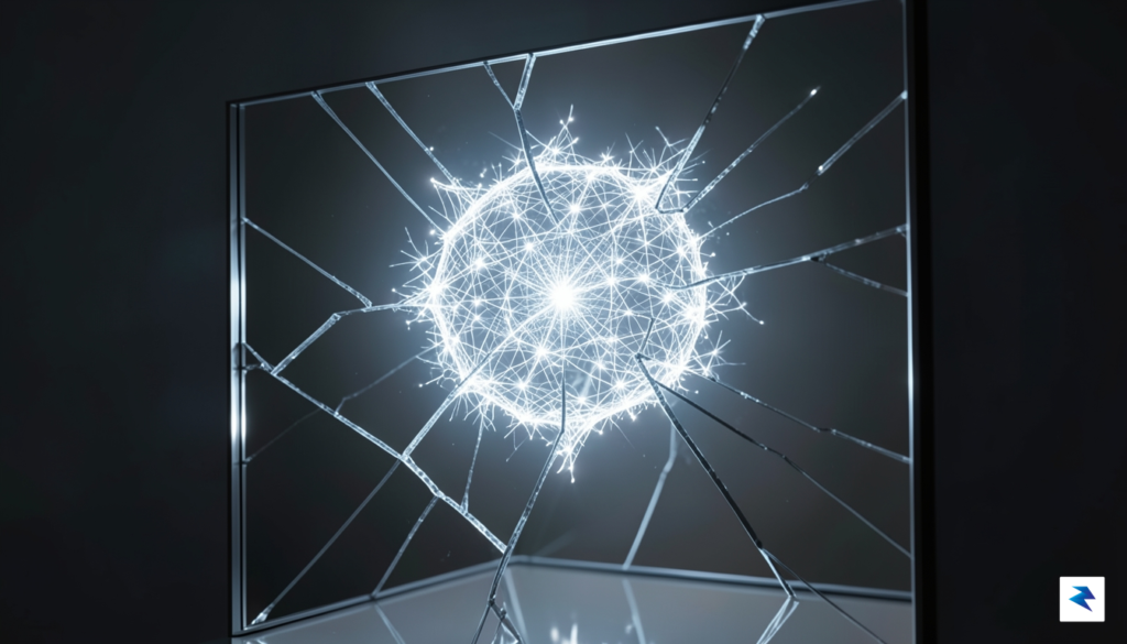 A conceptual digital art piece showing a glowing, intricate neural&hellip;