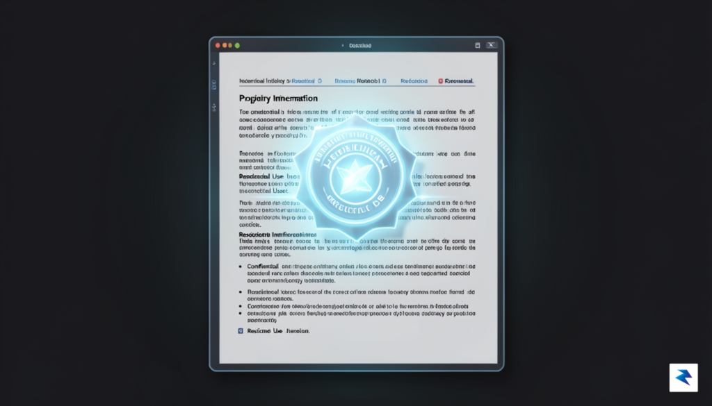 A conceptual illustration of a digital document with a glowing…
