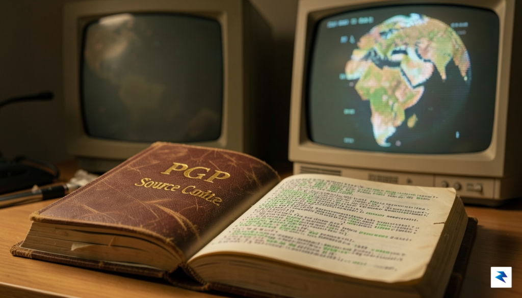 A vintage book open to pages filled with dense computer&hellip;
