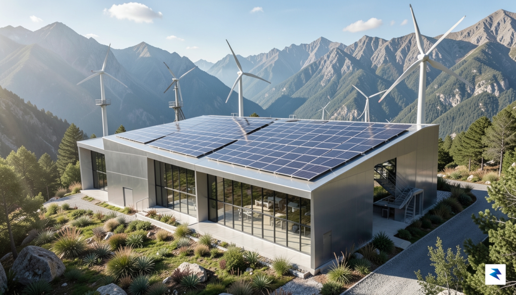 A modern, high-tech mineral processing facility nestled in a mountainous&hellip;