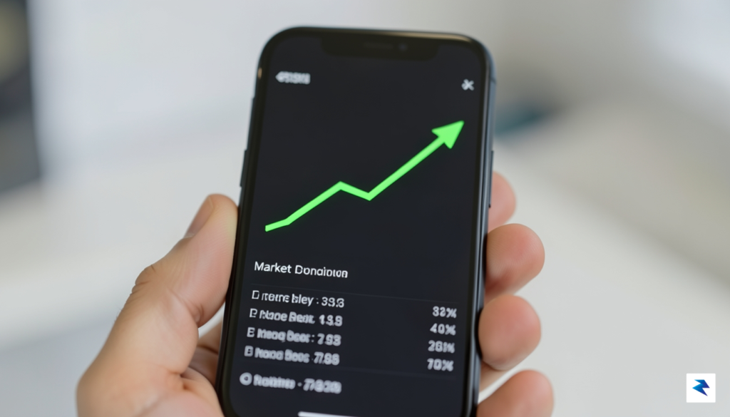 A close-up shot of an Android smartphone displaying a sleek,&hellip;