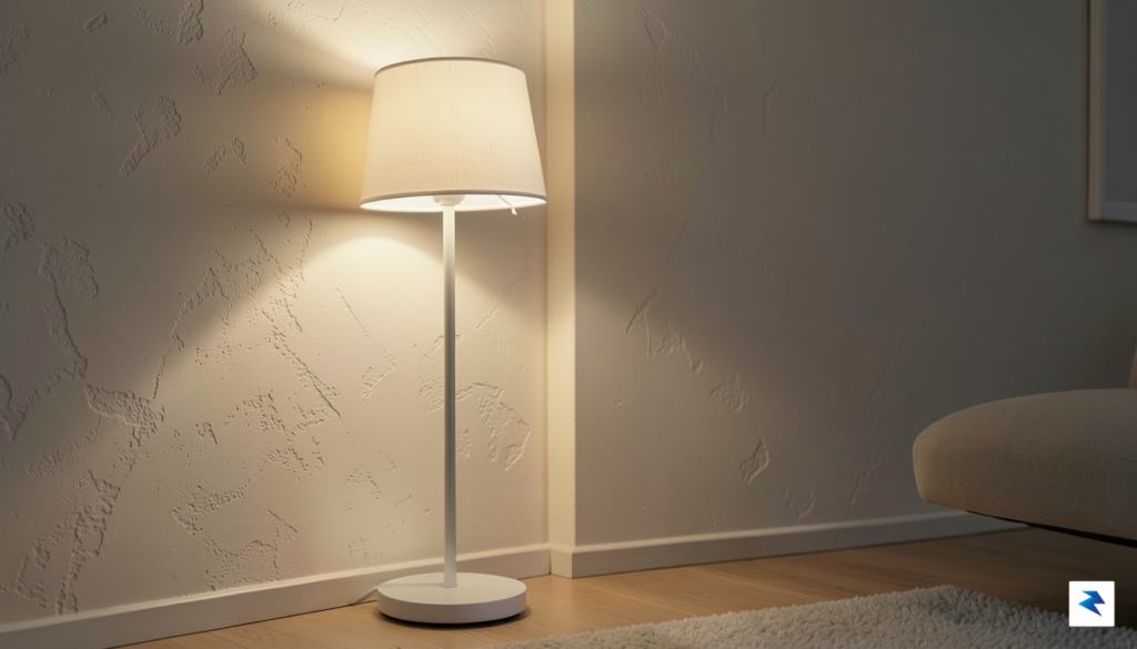 A close-up shot of a modern living room corner featuring&hellip;