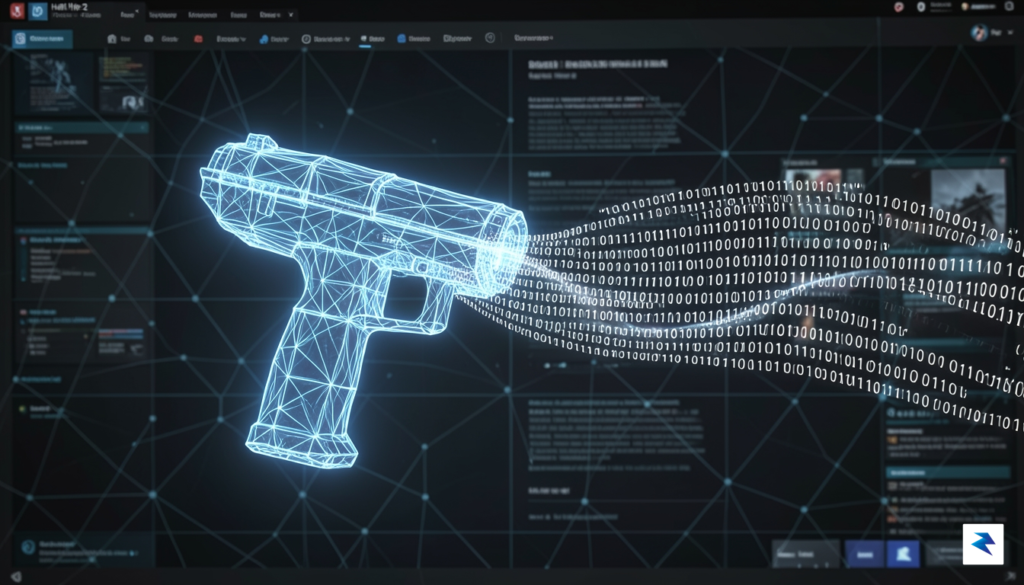 A conceptual digital art piece showing a glowing, translucent 3D&hellip;