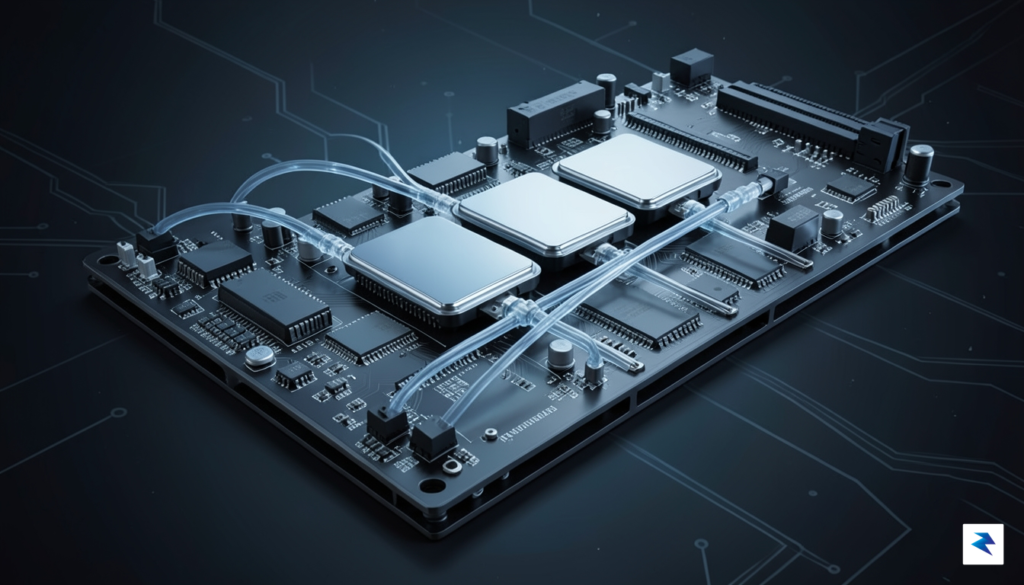 A detailed 3D cutaway diagram showing a server motherboard with&hellip;