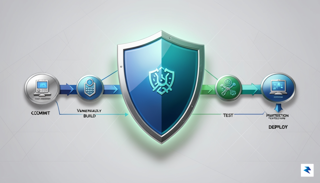 A dynamic illustration showing a continuous integration/continuous deployment (CI/CD) pipeline&hellip;