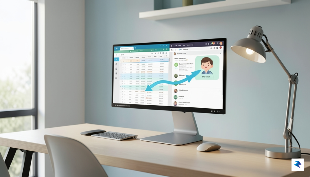 A clean, modern home office setup where a digital assistant&hellip;