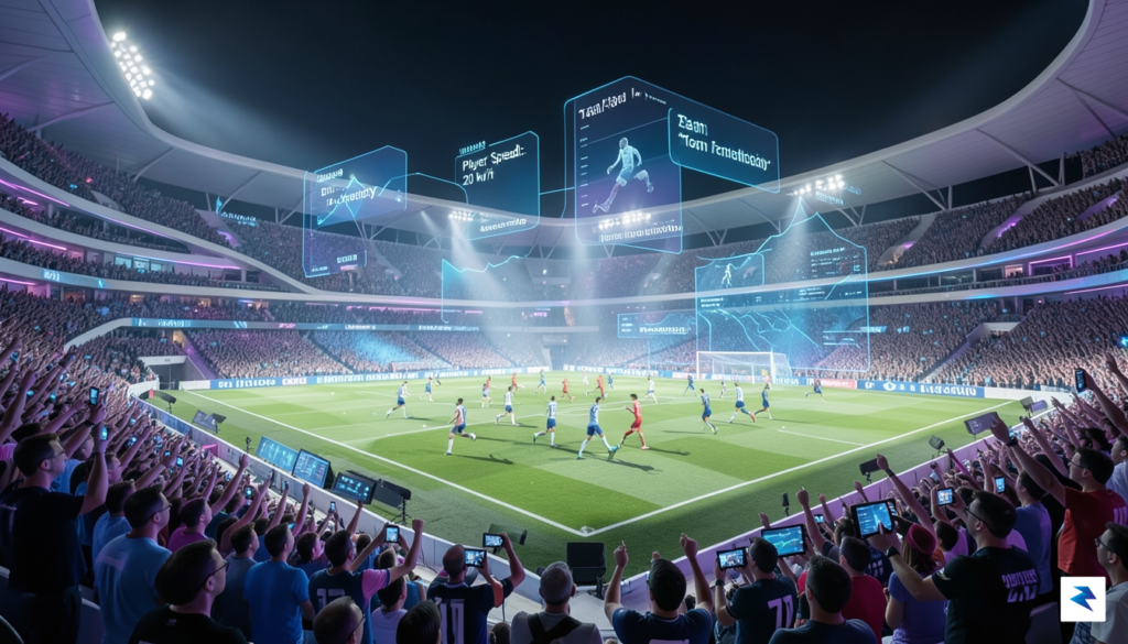 A vibrant, detailed image showing a modern football stadium at&hellip;