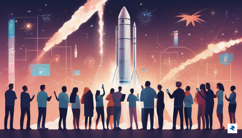 A digital illustration showing a diverse crowd of people holding&hellip;