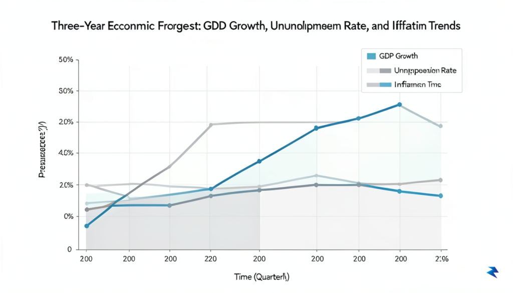 A clean, professional data visualization showing a line graph overlay…