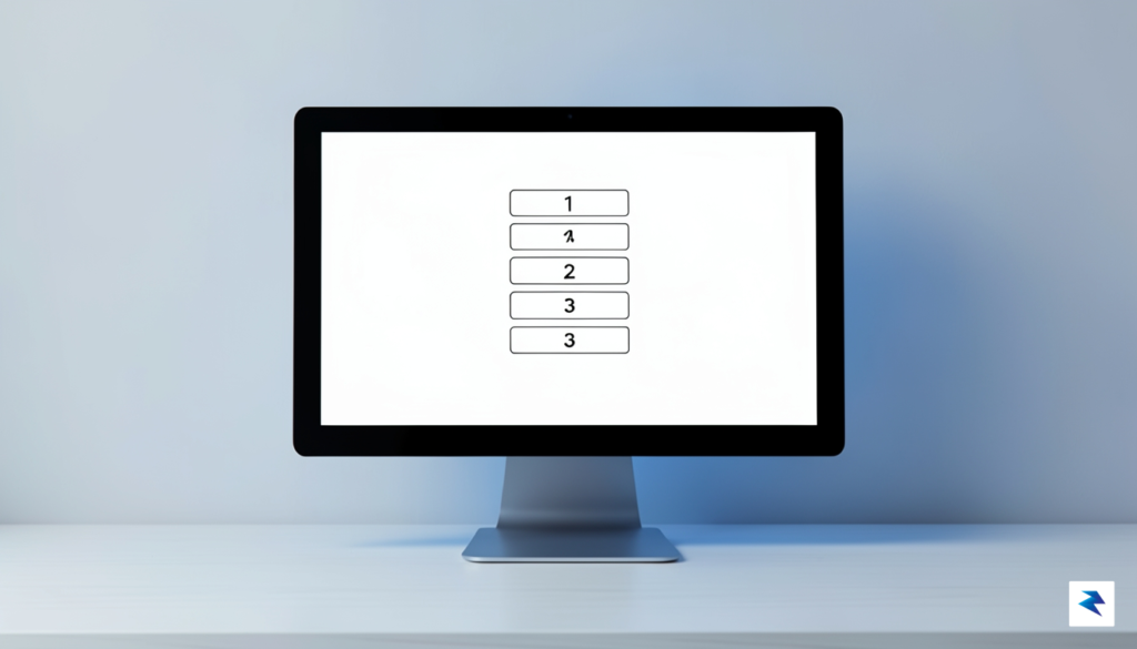 A clean, minimalist graphic showing a digital queue interface on&hellip;