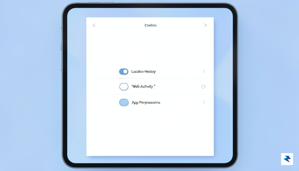 A clean, minimalist dashboard view on a tablet screen showing&hellip;