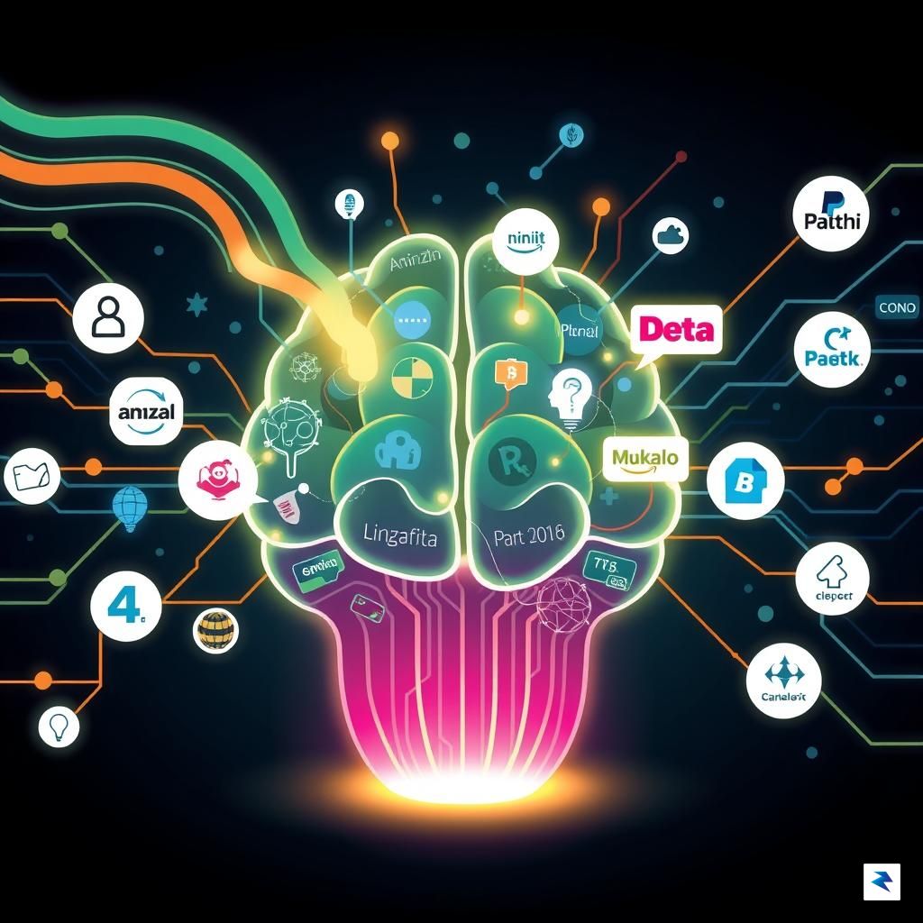 A stylized illustration depicting data flowing into a glowing, abstract&hellip;