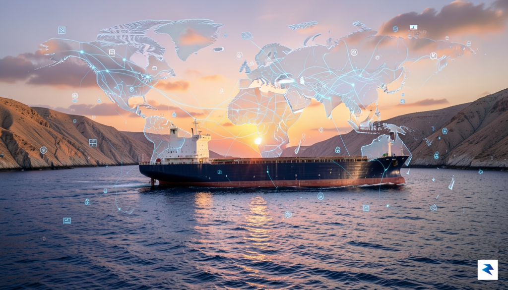 A modern oil tanker navigating the Strait of Hormuz at&hellip;