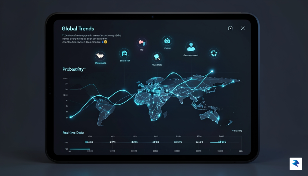 A sleek, modern digital interface display showing a series of&hellip;