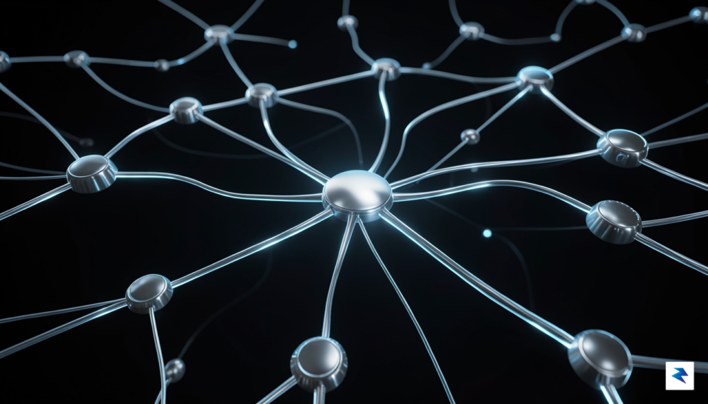 A conceptual visualization of a neural network with glowing pathways&hellip;
