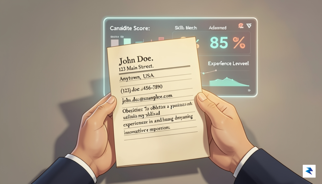A conceptual illustration showing a digital, glowing score interface being&hellip;