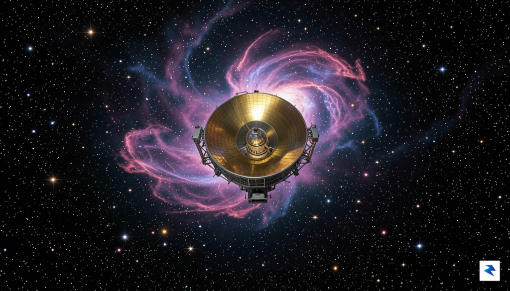 A wide-angle digital rendering of the Euclid space telescope orbiting&hellip;