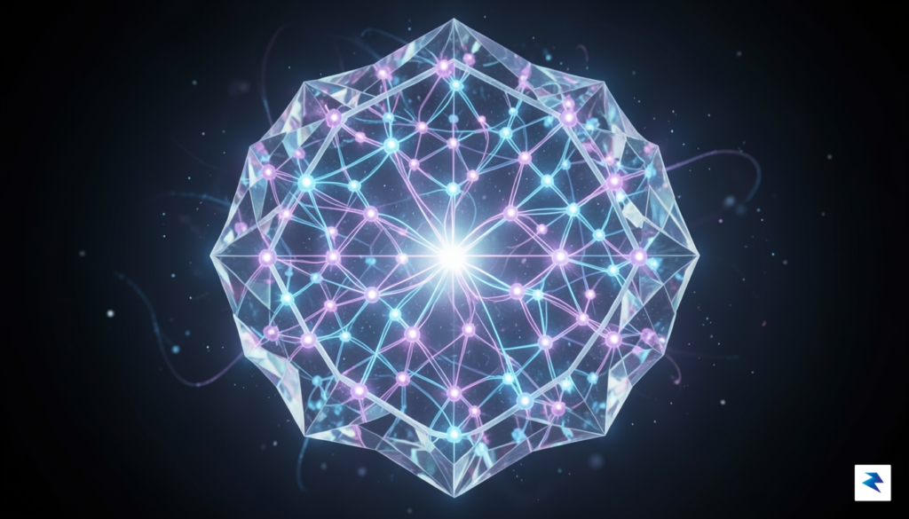 A conceptual visualization of a digital neural network architecture featuring&hellip;