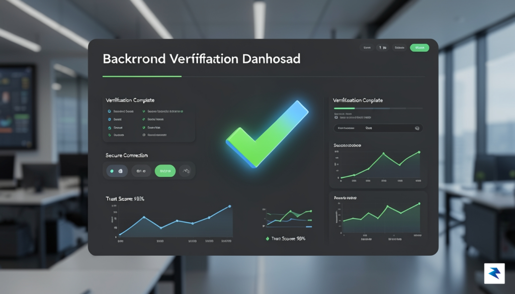 A modern, high-tech digital interface displaying a secure, professional background&hellip;
