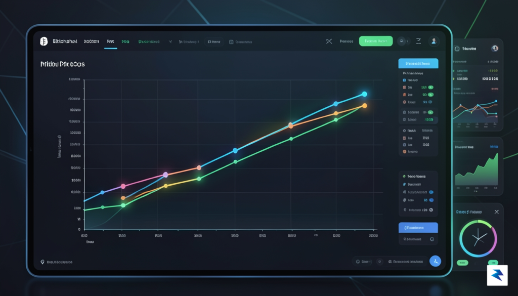 A sophisticated data visualization showing a line graph of historical&hellip;