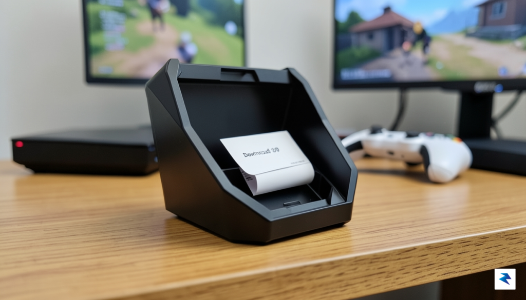 A close-up shot of a modern, sleek video game case&hellip;