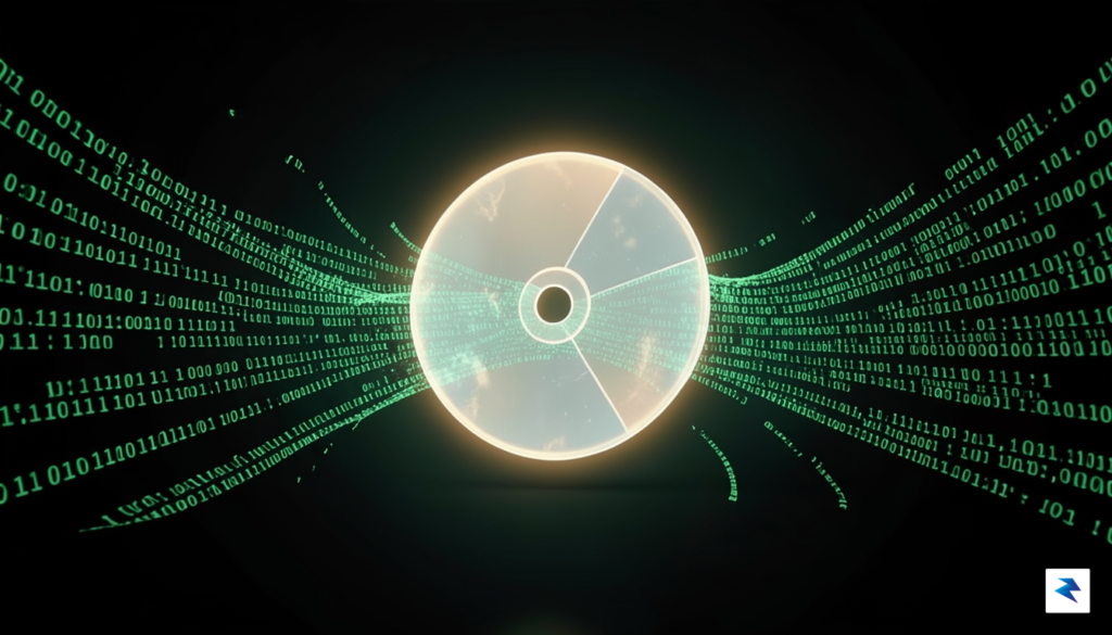 A conceptual digital illustration showing a glowing, ethereal game disc&hellip;